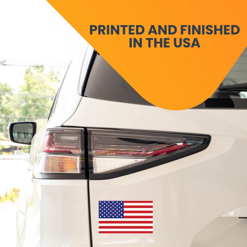 Magnet Me Up American Flag Magnet Decal, 3x5 inches, 2 Pack, Red, White, and Blue, Heavy Duty Automotive Magnet for Car Truck SUV, Mailboxes, or Any Other Magnetic Surface, Gift, Made in USA - Image 3